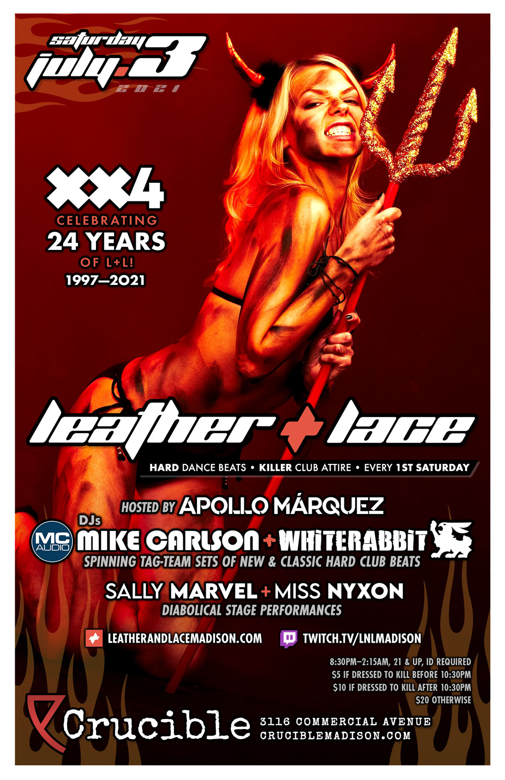 Leather + Lace XX4: 24-Year Anniversary – July 3rd, 2021