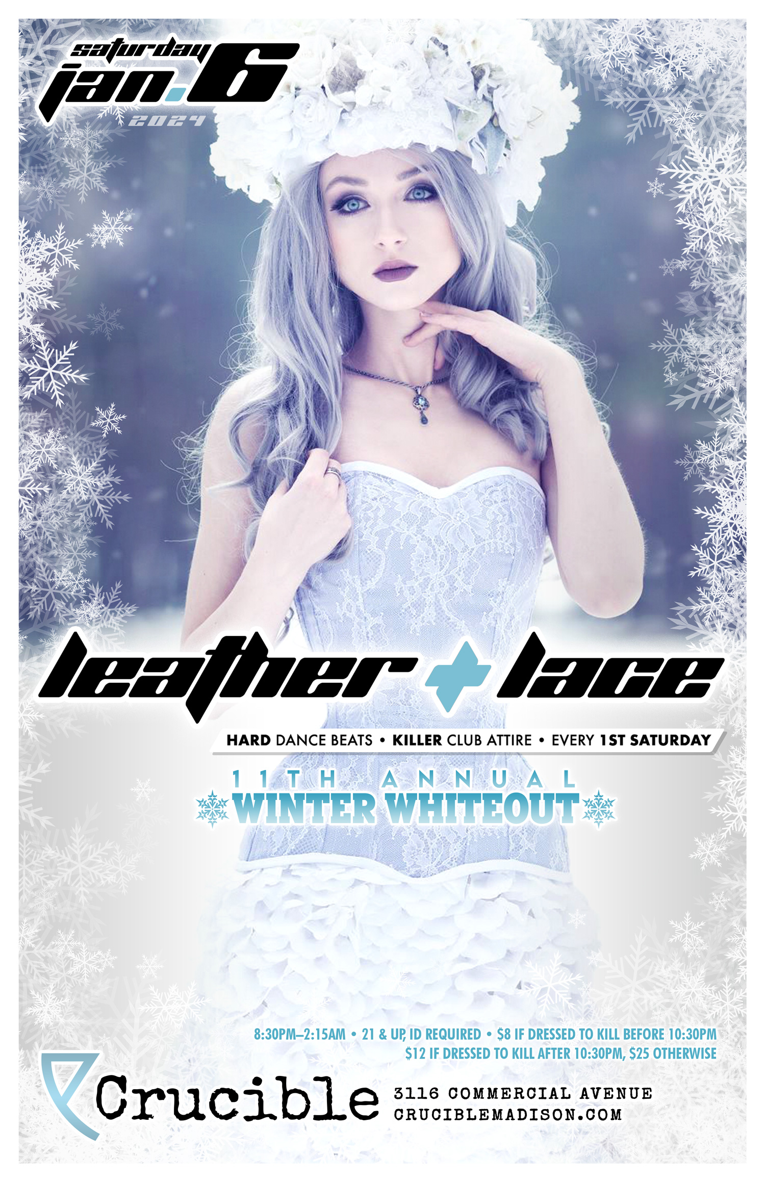 Leather + Lace 11th-Annual Winter Whiteout: January 6th, 2024